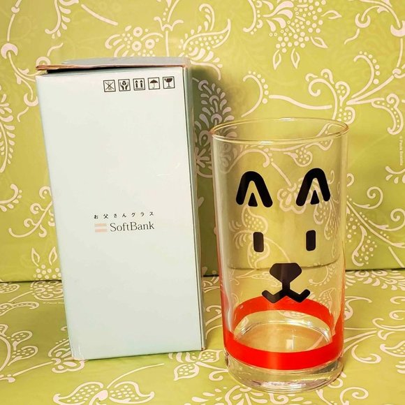 SoftBank's Famous Dog Japan OTOSAN Clear Glass Shiba INU Mascot Collectible Gift